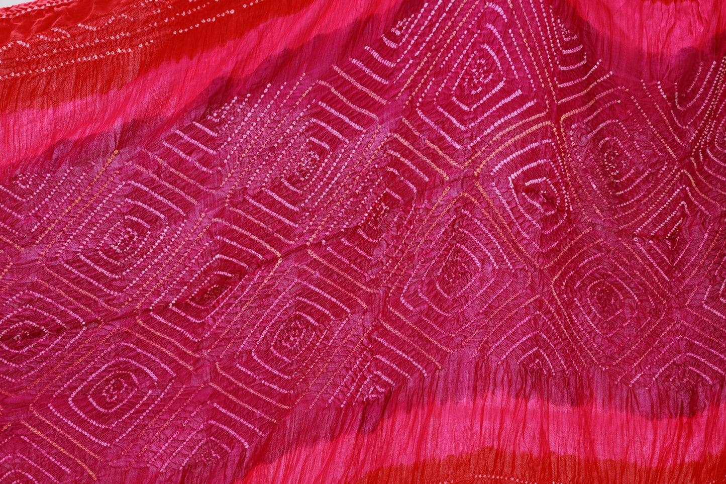 Rai Bandhani Silk Saree with Zari Pallu