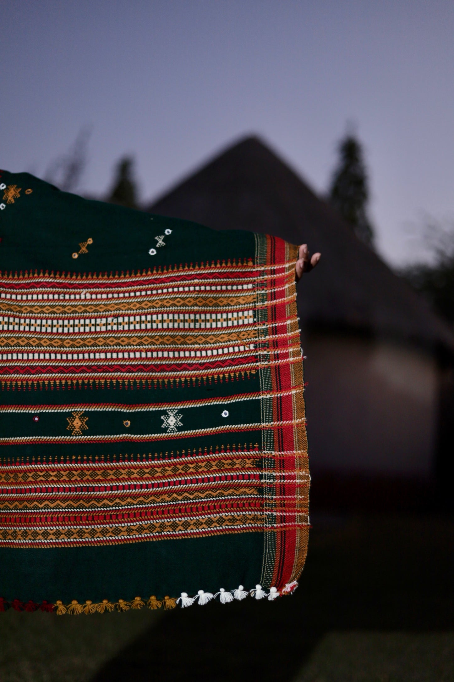 Handwoven woolen shawl