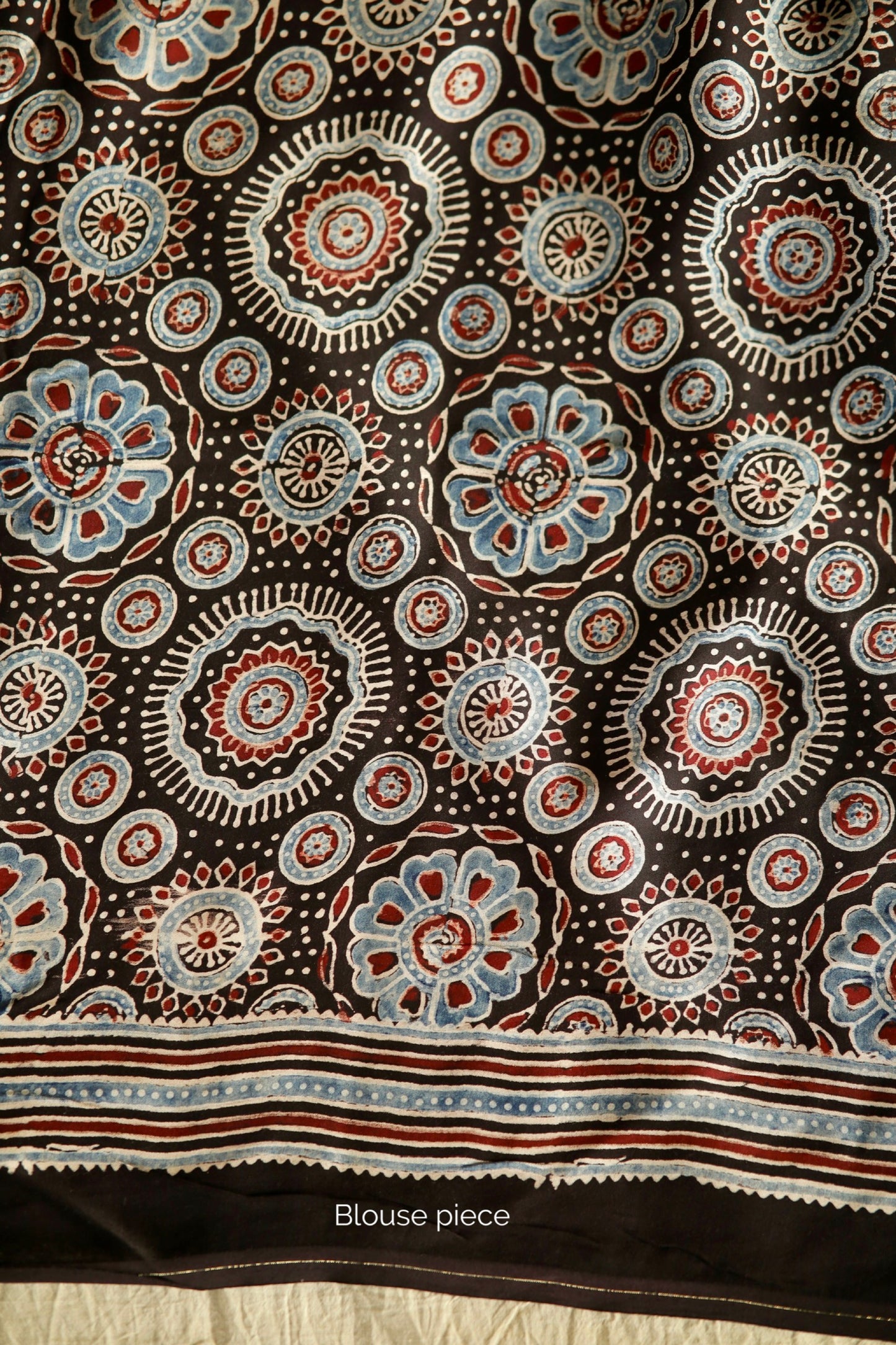 Ajrakh Modal Silk Saree