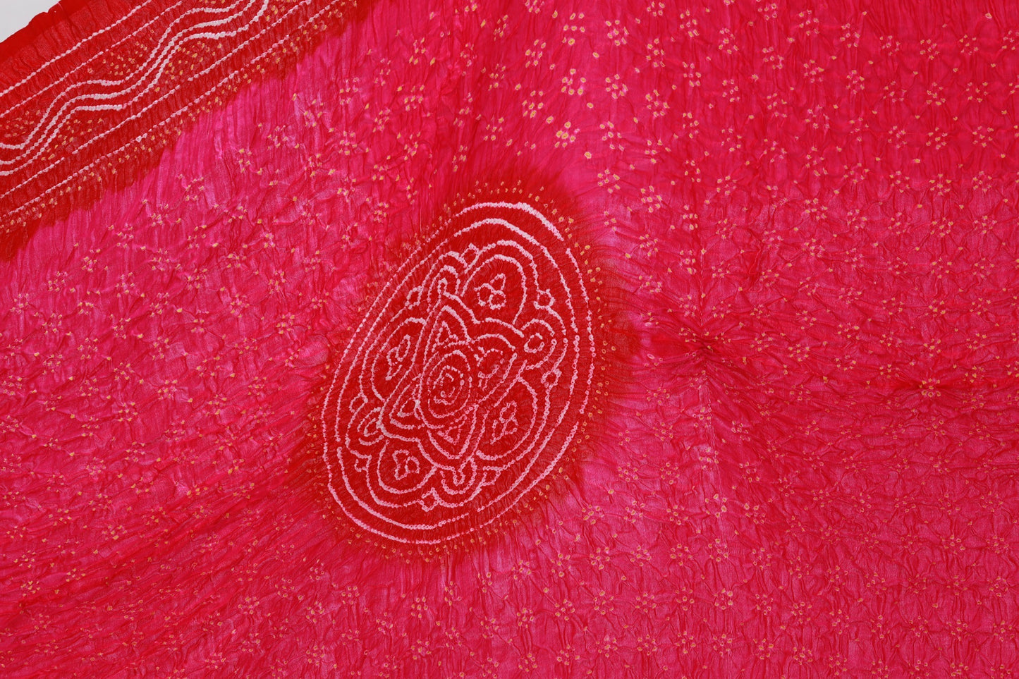 Rai Bandhani Silk Saree with Zari Pallu