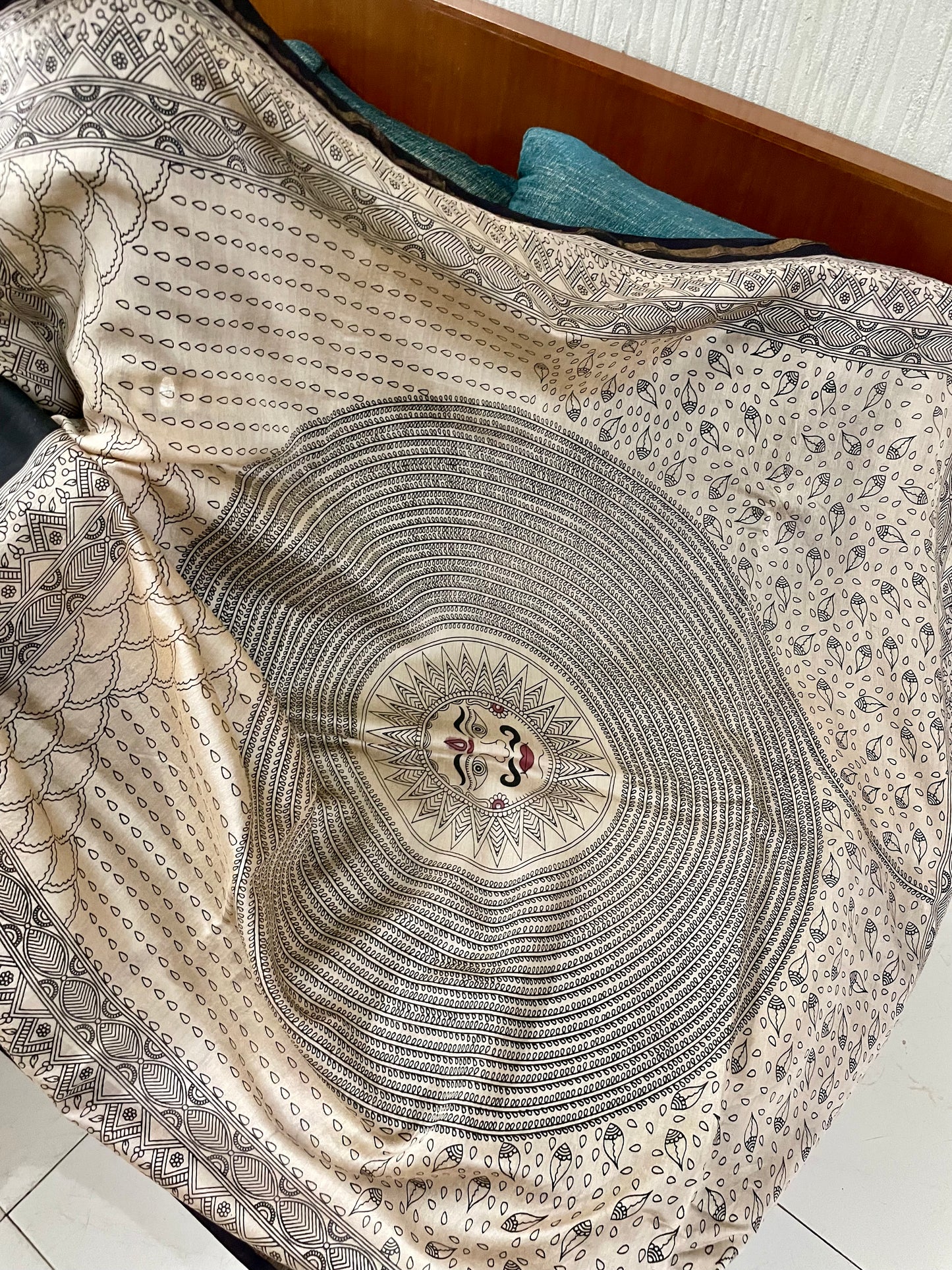 HANDPAINTED MATA NI PACHEDI SAREE