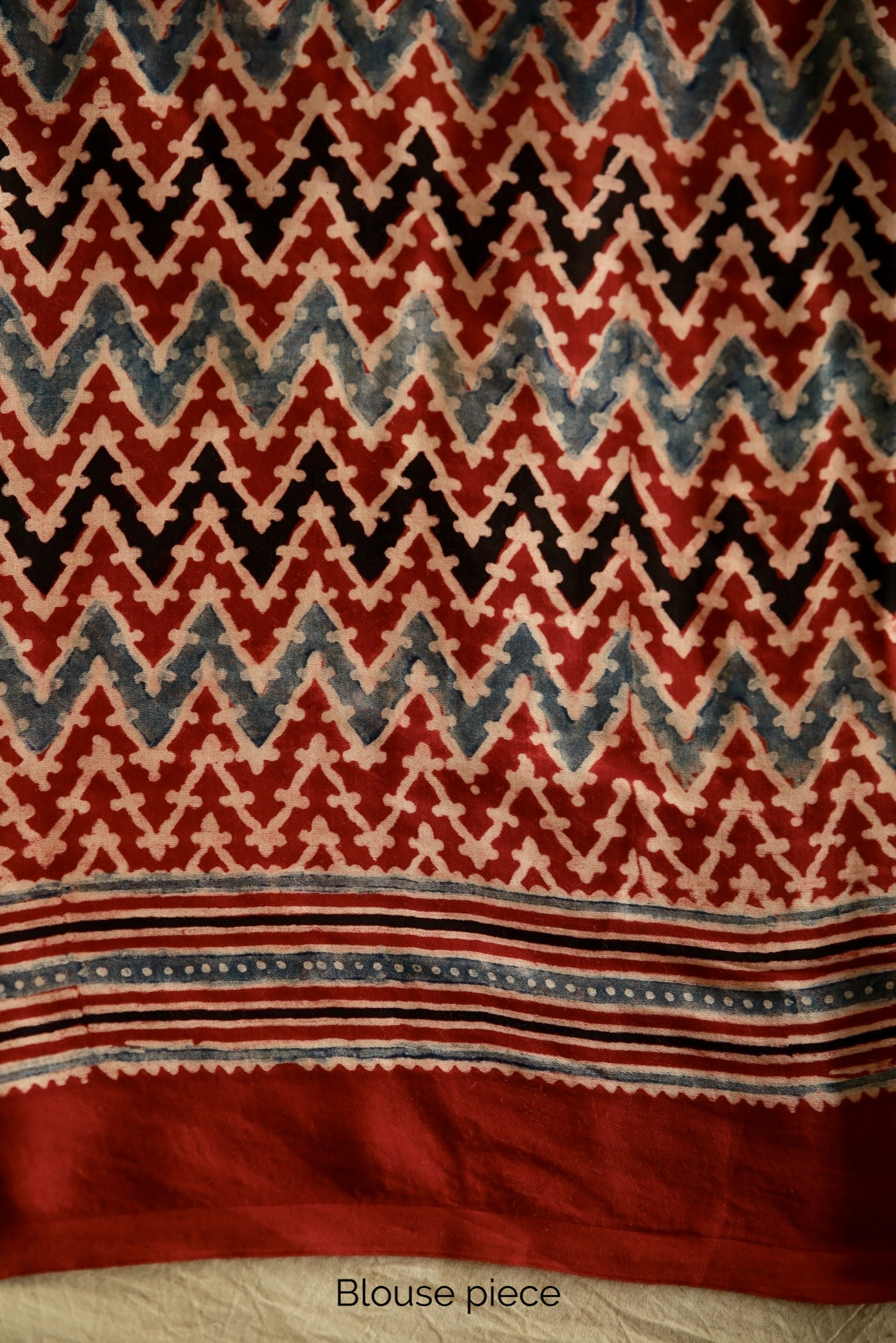 Ajrakh Modal Silk Saree