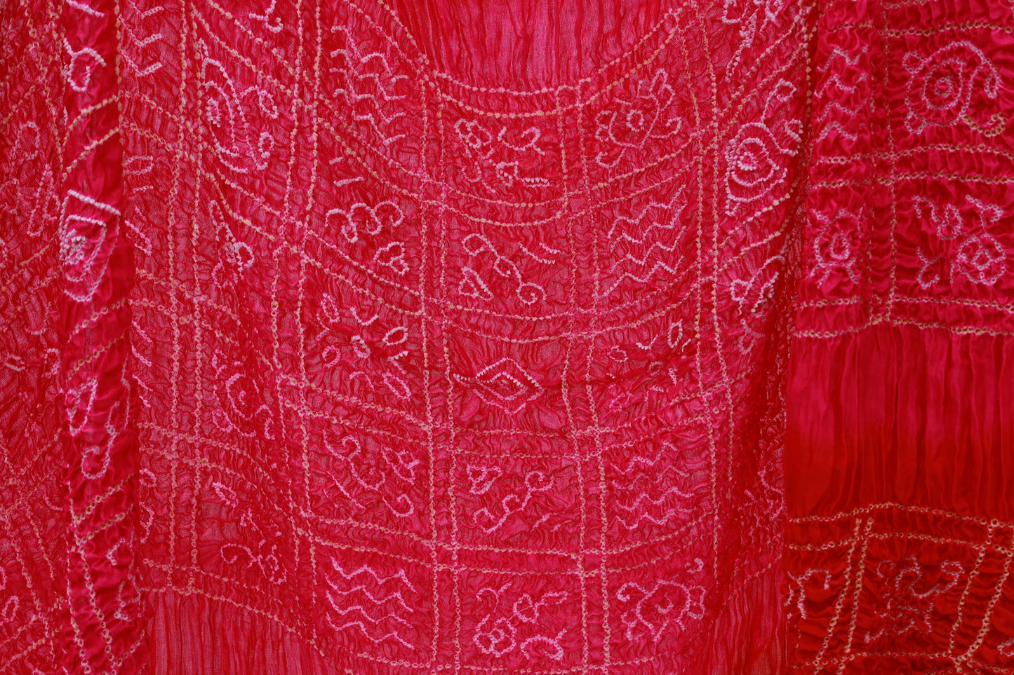 Rai Bandhani Silk Saree with Zari Pallu