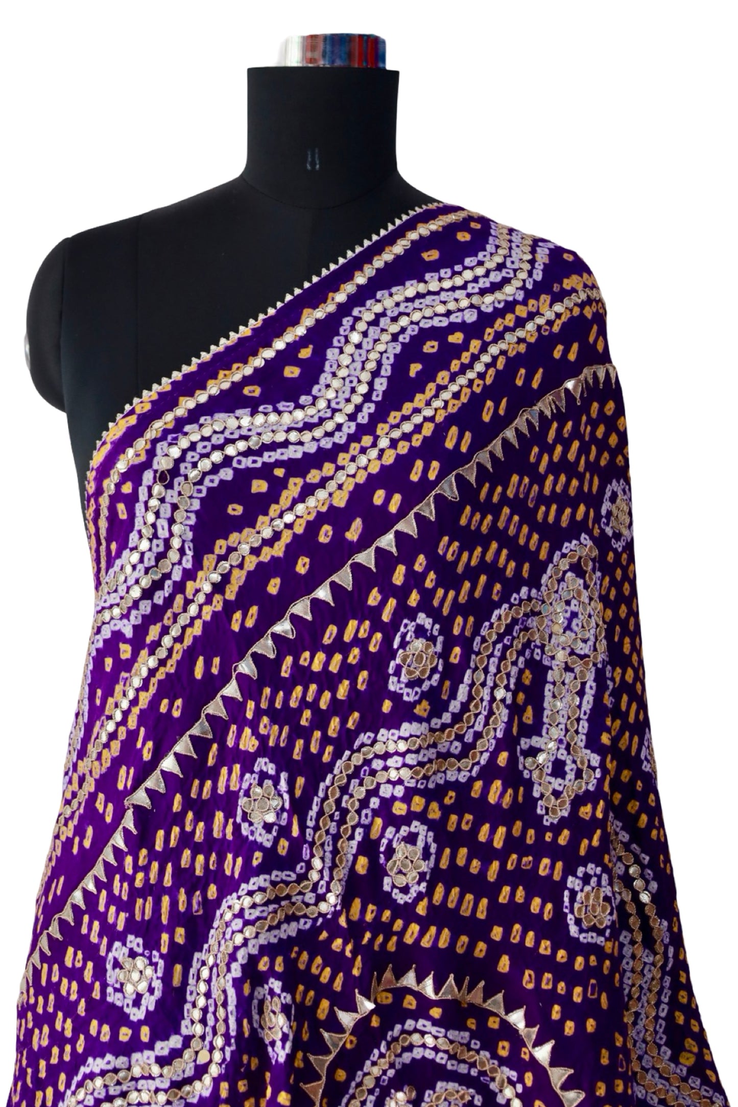 Bandhani Dupatta with Gotapatti Handwork