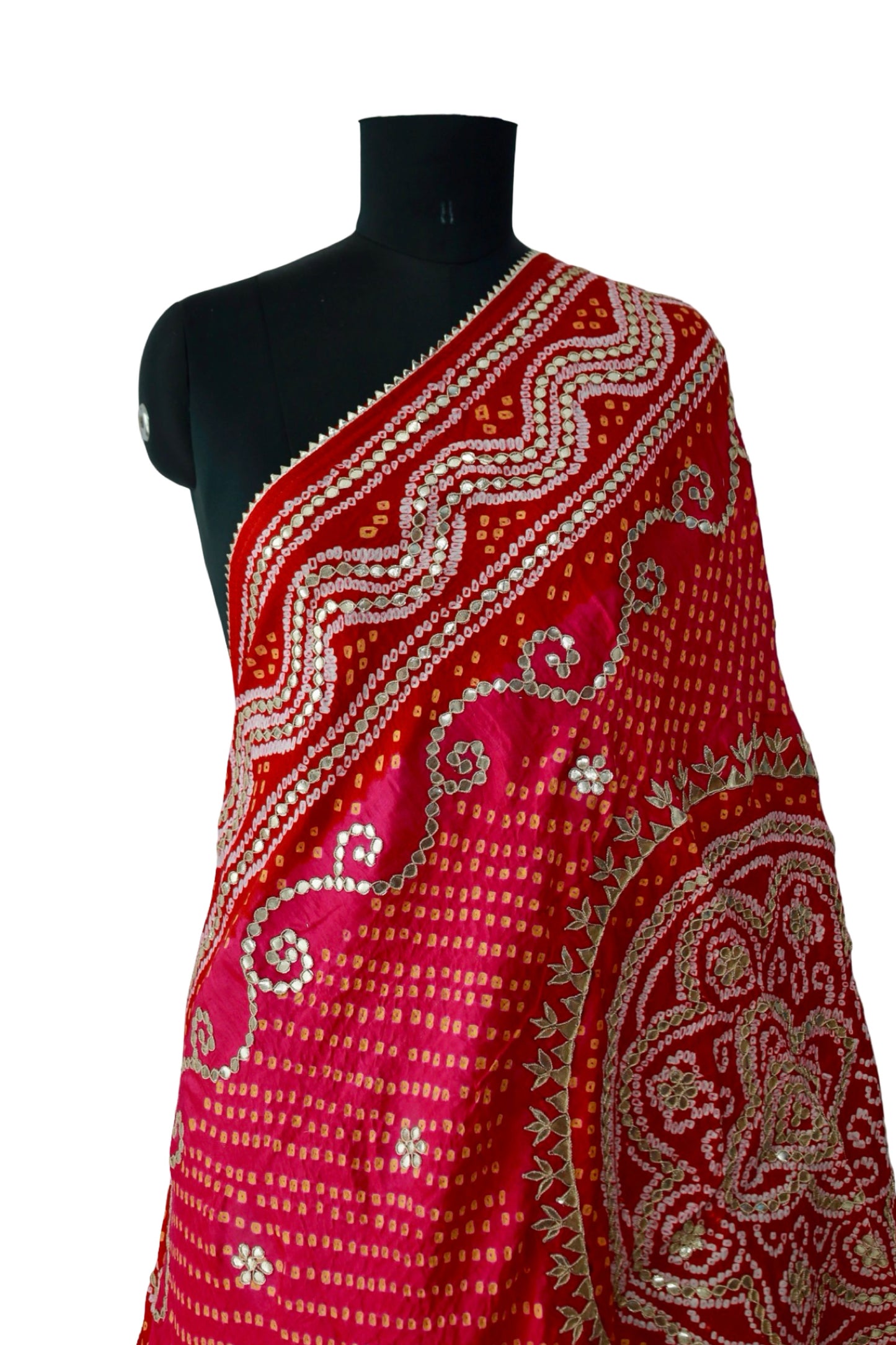 Bandhani Dupatta with Gotapatti Handwork