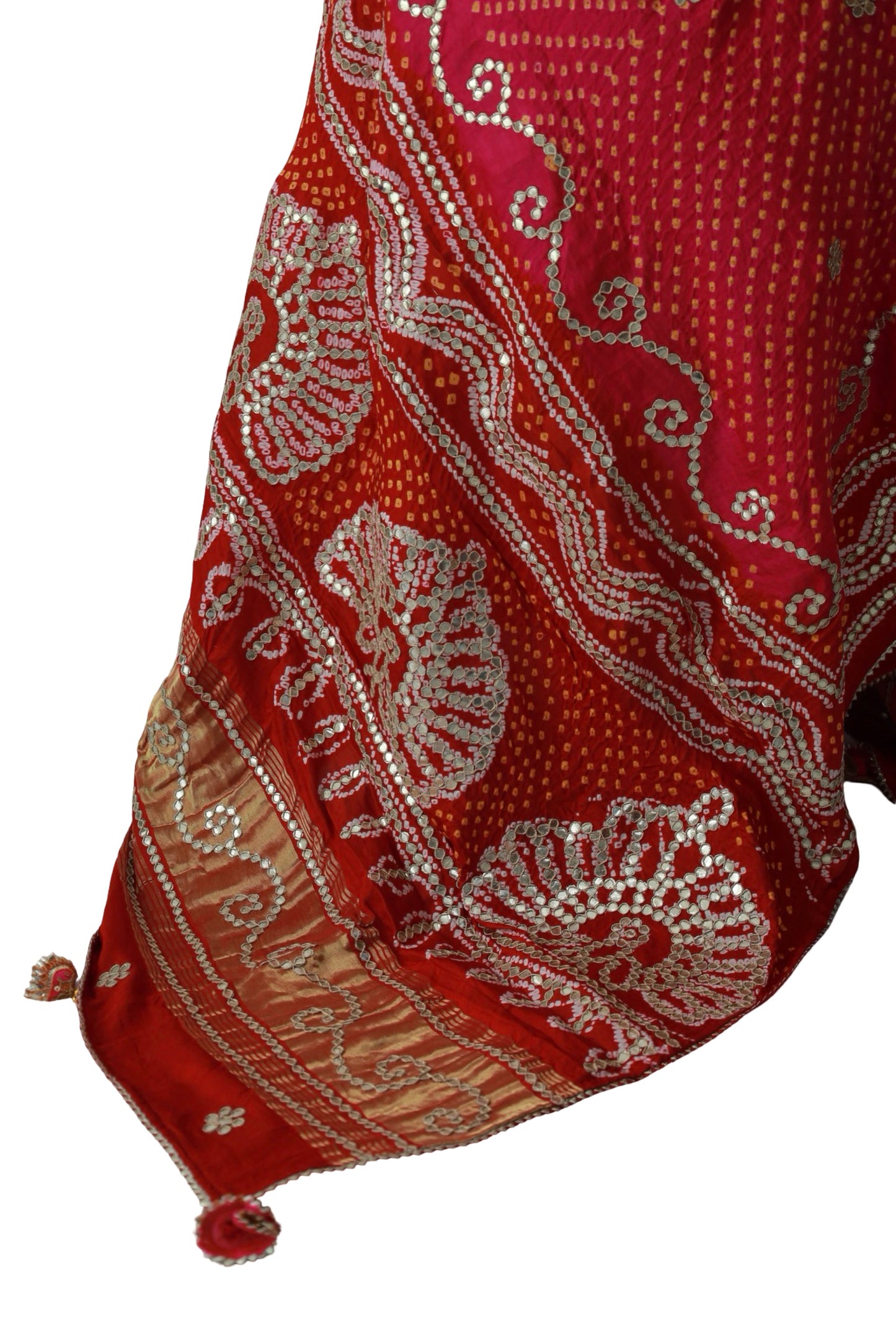 Bandhani Dupatta with Gotapatti Handwork
