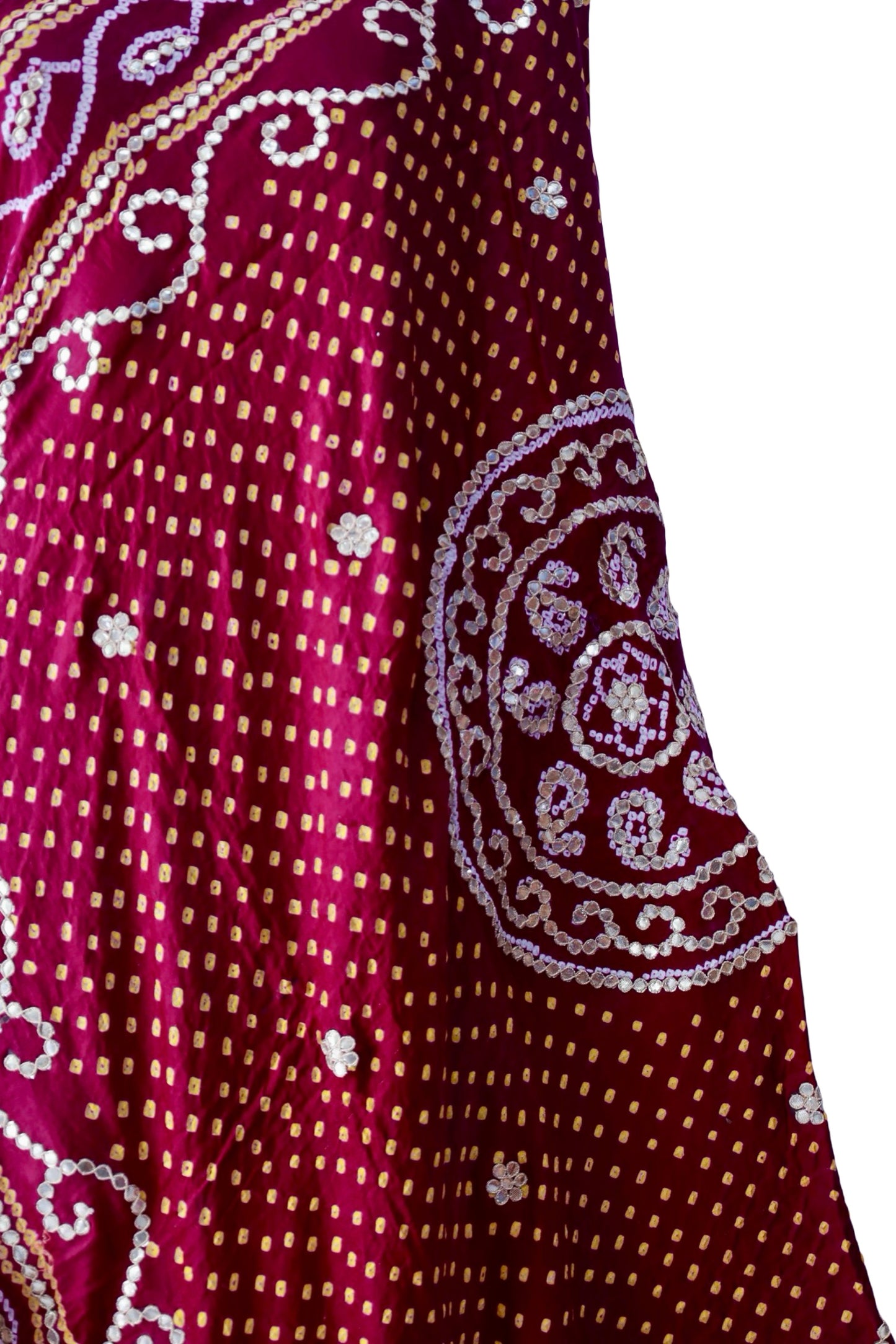 Bandhani Dupatta with Gotapatti Handwork