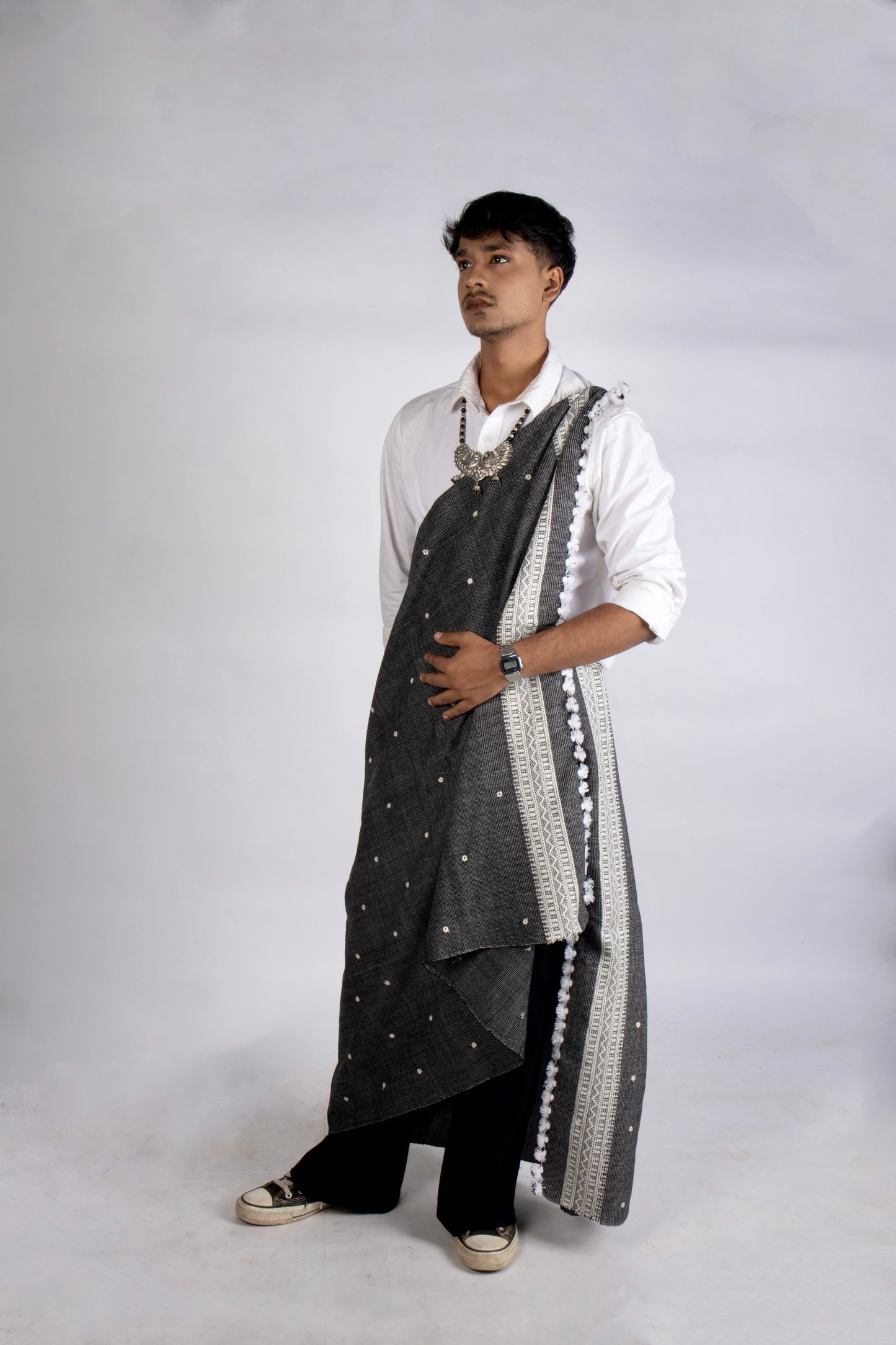 Handwoven woolen shawl