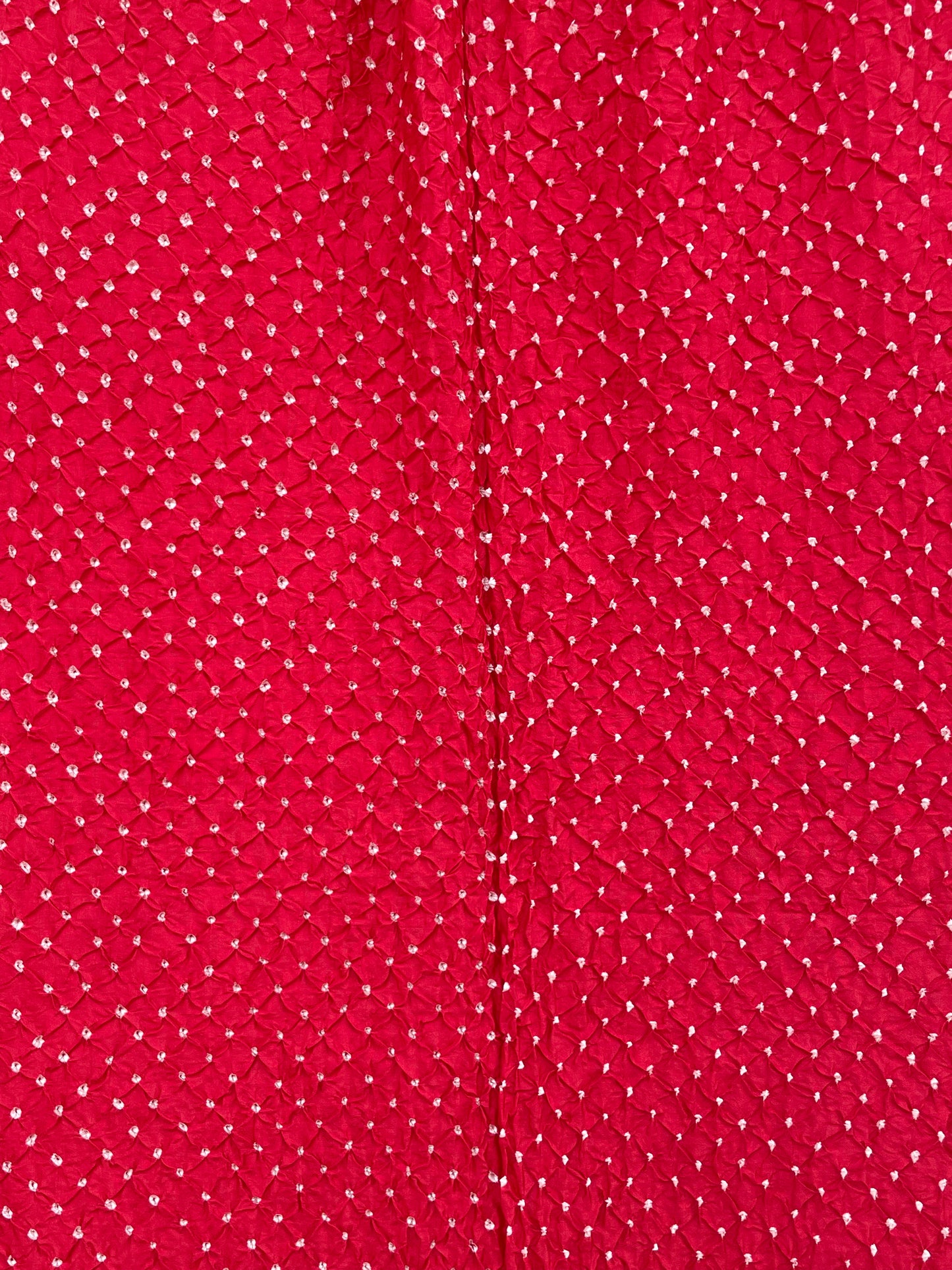 Luxurious natural red Kanjivaram silk Bandhani dupatta perfect for festive and bridal wear