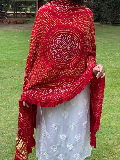 BANDHANI GAJJI SILK DUPATTA