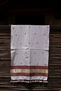 Pearl white Handwoven woolen stole