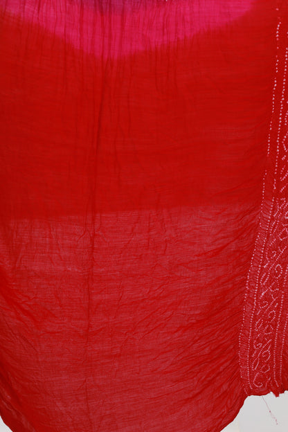 Rai Bandhani Silk Saree with Zari Pallu