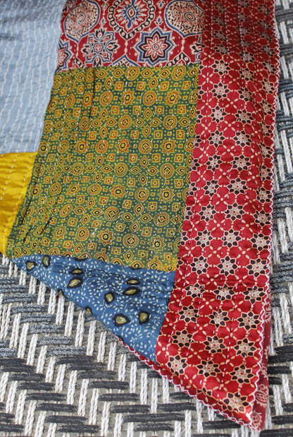 HANDSTITCHED DOUBLE BED SILK QUILT