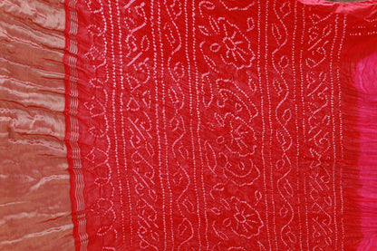 Rai Bandhani Silk Saree with Zari Pallu