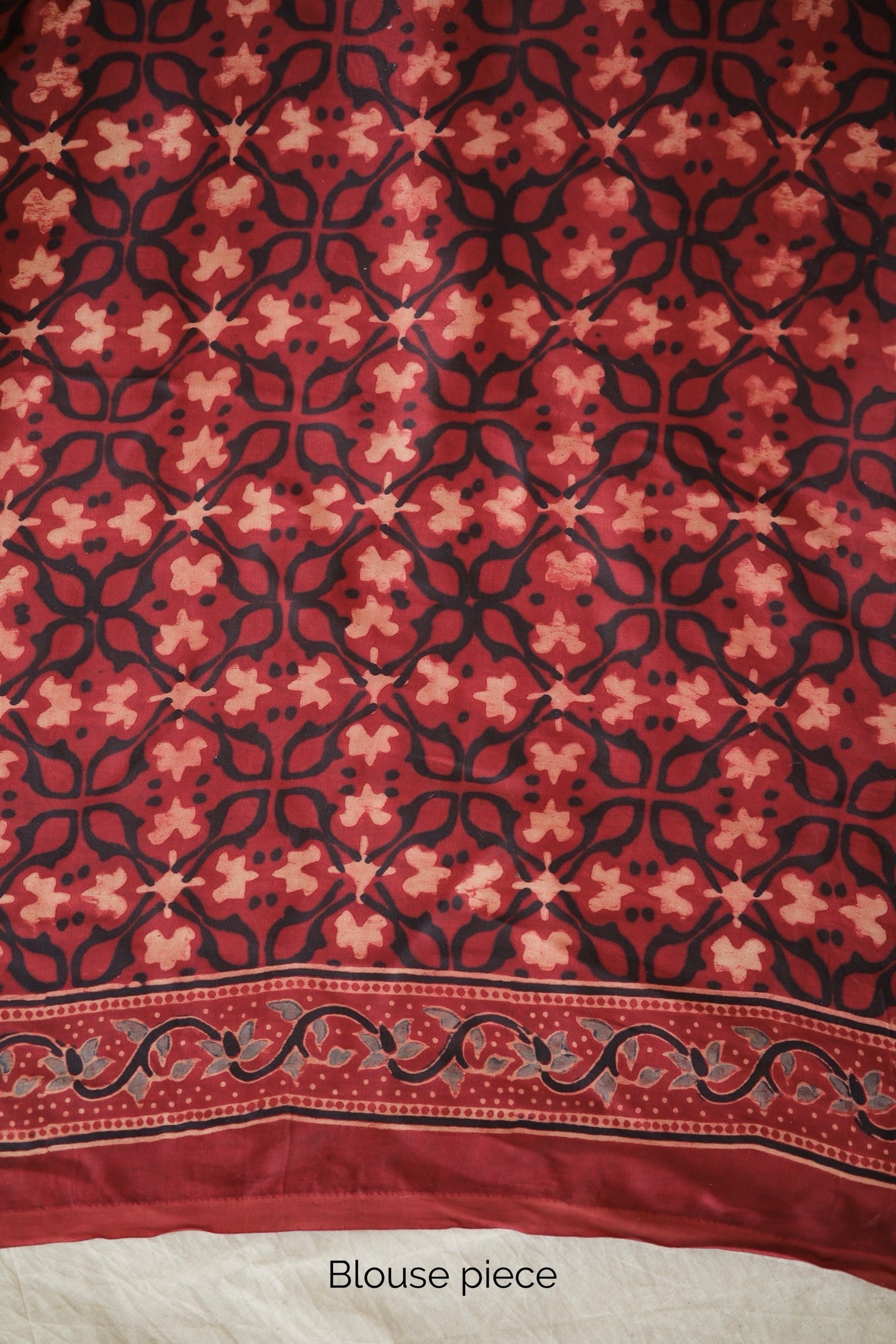 Ajrakh Modal Silk Saree