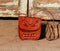 Leather Bag with Thread Work