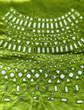 Apple Green Mirror Work Blouse Piece