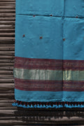Aqua Blue Handwoven Woolen Stole