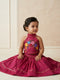 Berry Wine Handmade Cotton Ethnic Wear Set for Baby Girl