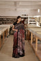 Black & Maroon Ajrakh Modal Silk Saree