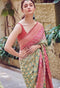 Alia Bhatt inspired Bandhani Neem Zari Saree