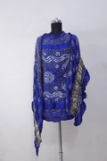 Cobalt Blue Bandhani Gajji Silk Dupatta