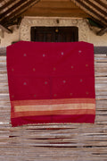 Crimson Red Handwoven Woolen Shawl