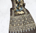 Dark Olive Green Ajrakh Modal Silk Stole