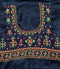 Deep Navy Pakko Embroidery Blouse Piece
