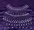 Deep Violet Mirror Work Blouse Piece