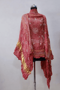 Dusty Rose Bandhani Gajji Silk Dupatta
