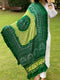 Emerald Green Bandhani Gajji Silk Dupatta