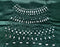 Forest Green Mirror Work Blouse Piece
