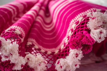 Traditional rose Bhujodi Kala Cotton saree with rich handwoven textures and graceful drape
