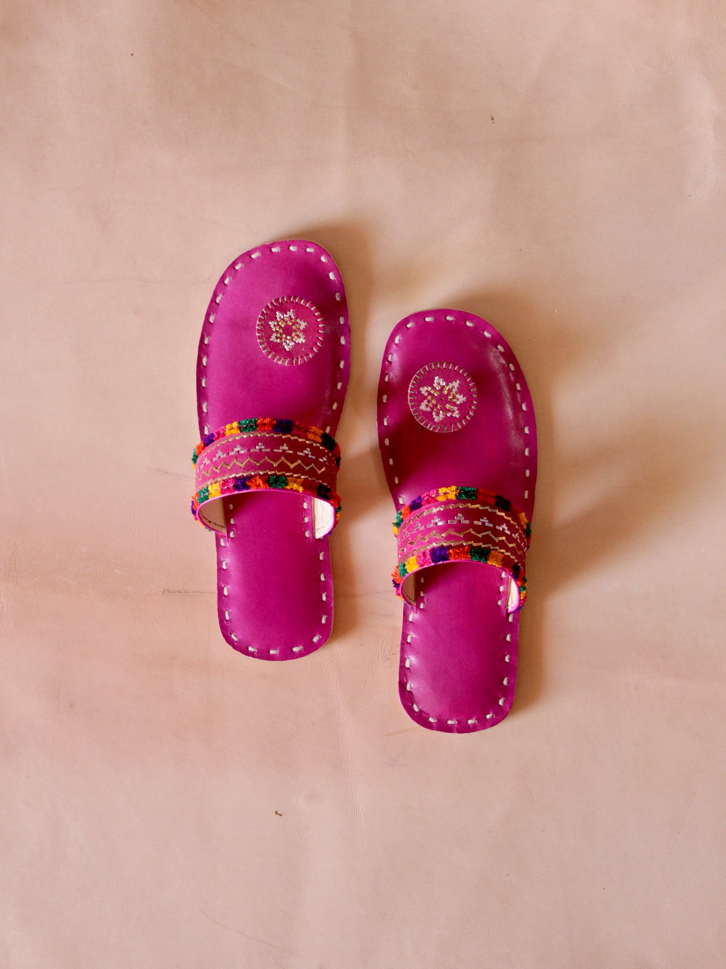 Handstitched leather flats showcasing traditional craftsmanship and comfortable design