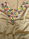 Heritage Golden Mirror Work Blouse Piece
