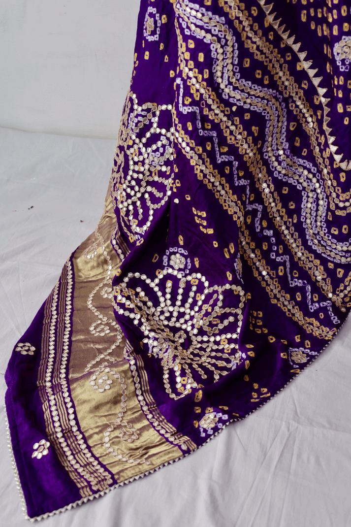 Bandhani Dupatta with Gotapatti Handwork