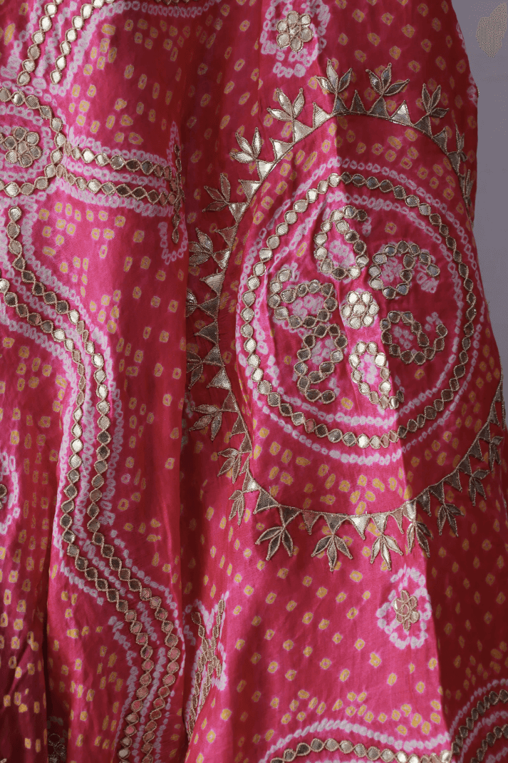 Bandhani Dupatta with Gotapatti Handwork