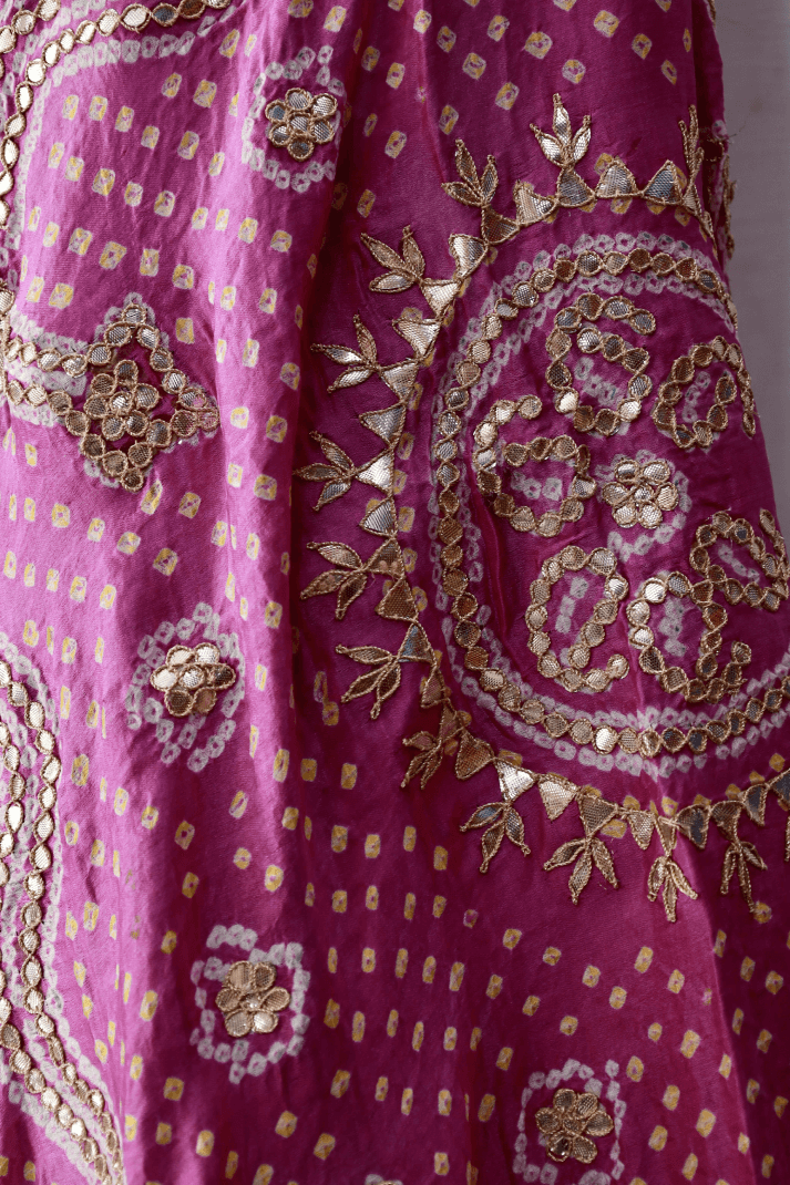 Bandhani Dupatta with Gotapatti Handwork