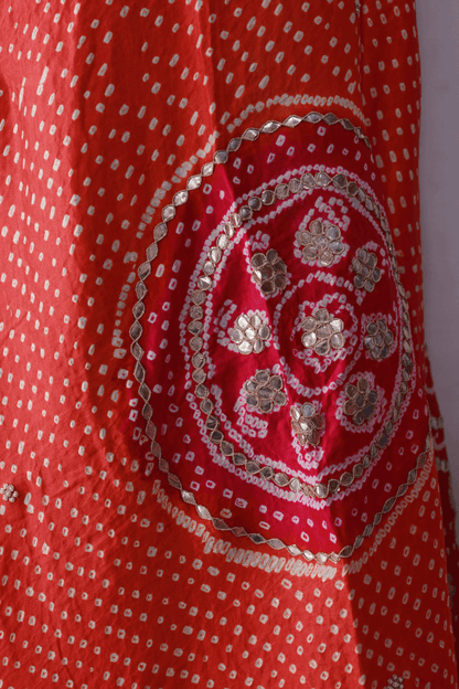 Bandhani Dupatta with Gotapatti Handwork