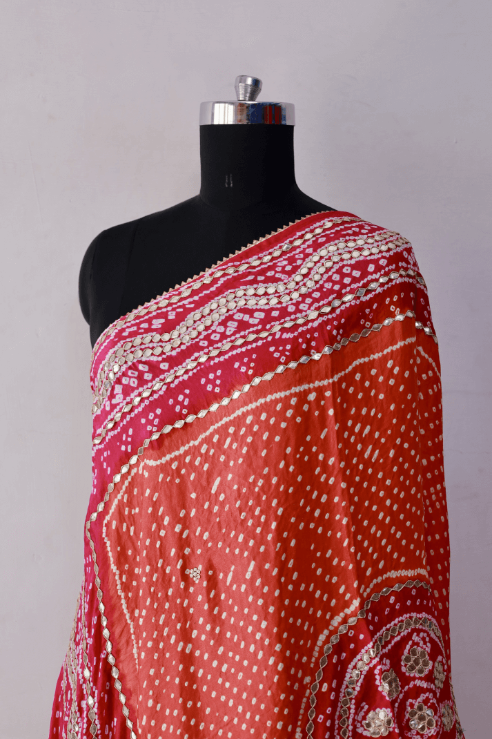 Bandhani Dupatta with Gotapatti Handwork