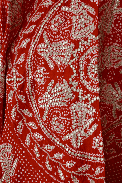 Bandhani Dupatta with Gotapatti Handwork