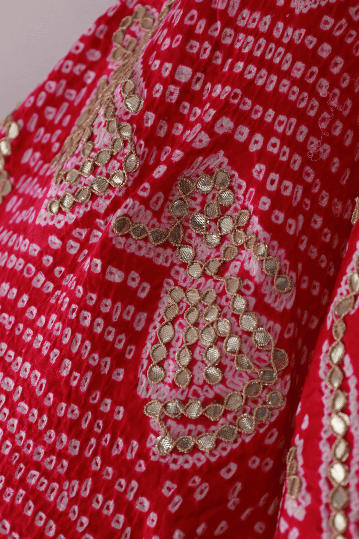 Bandhani Dupatta with Gotapatti Handwork