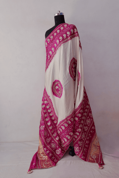 Bandhani Dupatta with Gotapatti Handwork