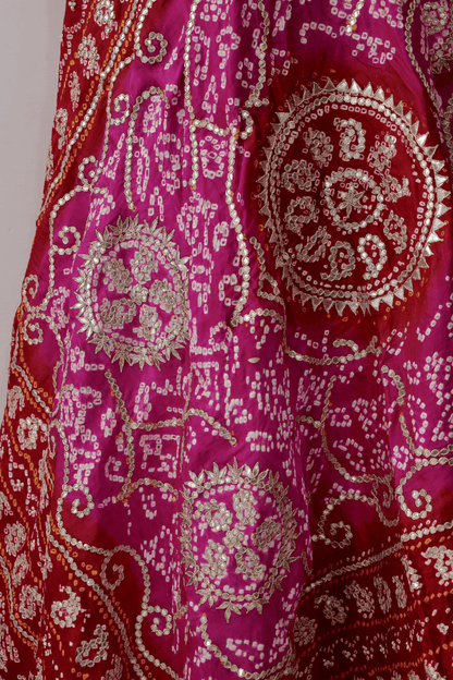 Bandhani Dupatta with Gotapatti Handwork