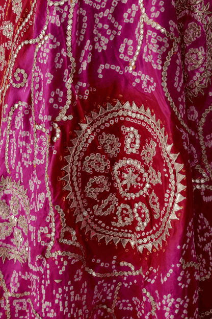 Bandhani Dupatta with Gotapatti Handwork