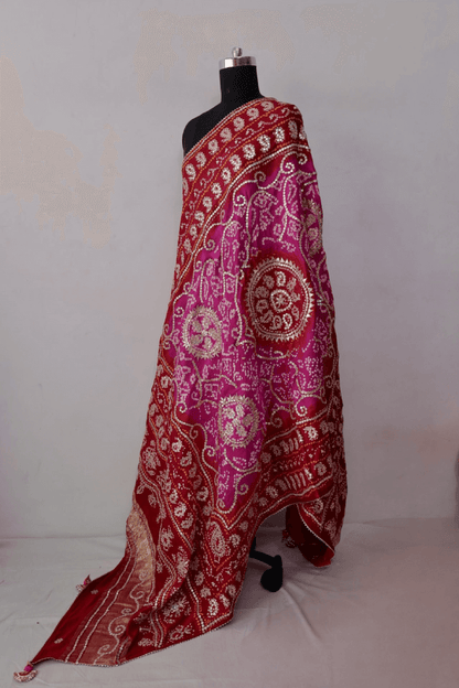 Bandhani Dupatta with Gotapatti Handwork