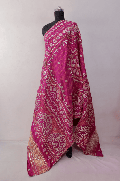 Bandhani Dupatta with Gotapatti Handwork