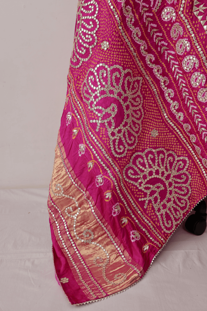 Bandhani Dupatta with Gotapatti Handwork