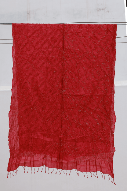 Bandhani Tussar Silk Dupatta